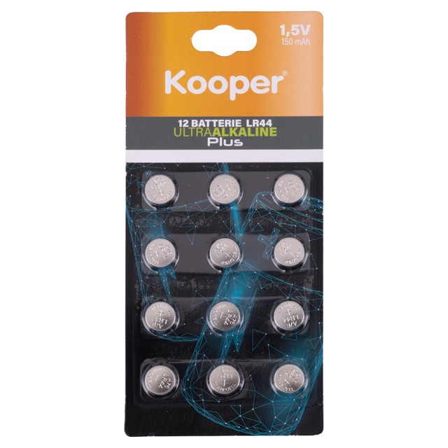 Kooper ΣΕΤ 12 ΜΠΑΤΑΡΙΩΝ ΚΟΥΜΠΙ LR44 1.5V KOOPER 5924734
