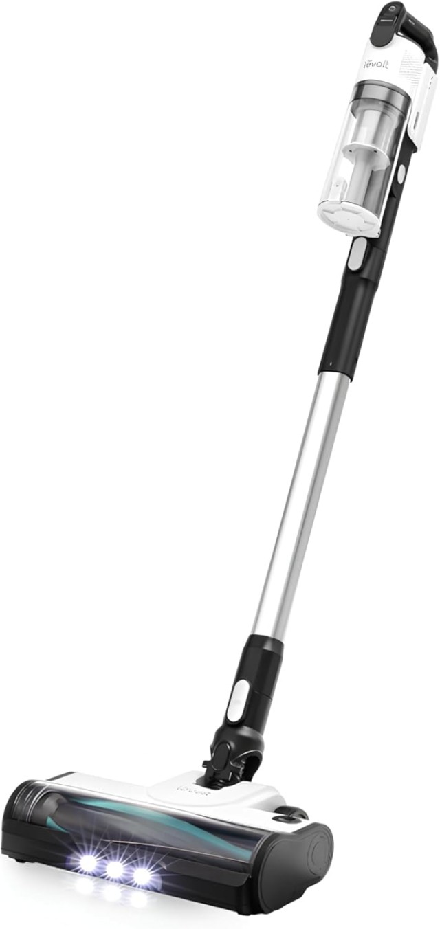 LEVOIT Ασύρματη Σκούπα LEVOIT V200, Αυτονομία 50 Λεπτά, Φωτισμός LED, 180W, Δοχείο 0.75 L, Φίλτρο HEPA 5 Σταδίων, Λευκή LSV-V200