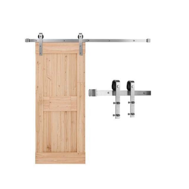 VEVOR Σετ Συρόμενης Πόρτας 5FT Ασημί HDSMDGDGDM2DHV9QG001V0