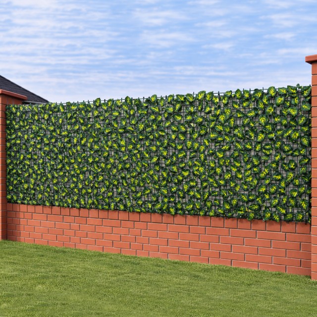 BAKAJI Συνθετικός Τεχνητός Φράκτης 1 x 3 μέτρα Ρολό Αντικατάστασης Κατά της Πτώσης με Δίχτυ Φύλλων Καλοκαιριού 02001925