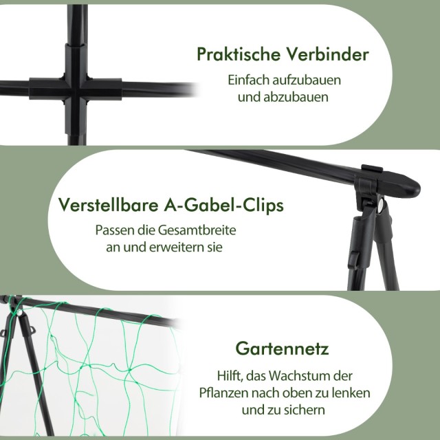 Costway Ράφι Κήπου για Αναρριχώμενα Φυτά με Ρυθμιζόμενο Πλάτος και Σταθερή Κατασκευή GT4268