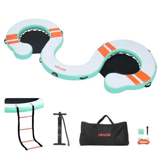 VEVOR Φουσκωτή Πλωτή Πλατφόρμα 4,57 x 1,83 μ. με Αντιολισθητική Επιφάνεια, Τσάντα Μεταφοράς & Αποσπώμενη Σκάλα CQFTYX156FTW7L9QO001V0