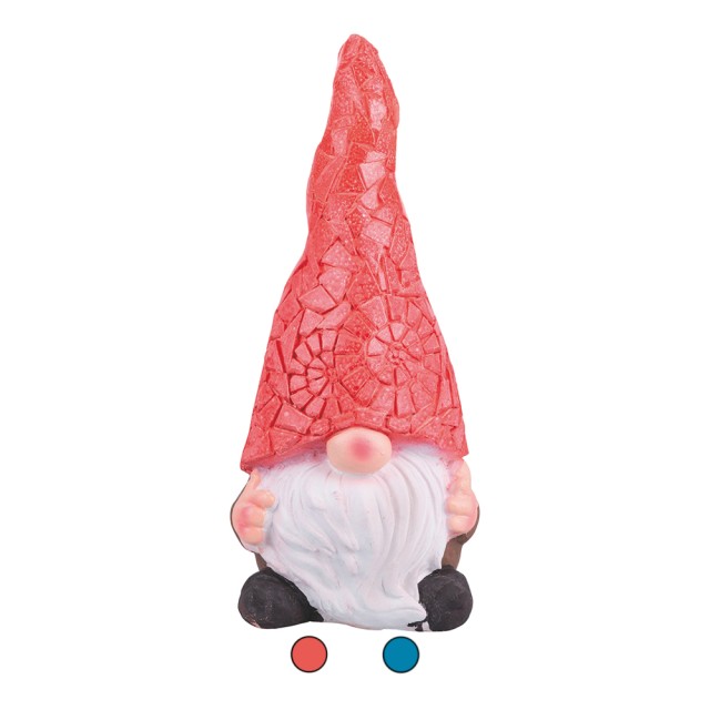 Galileo Γλάστρα κήπου Gnomo ύψους 46 cm από πολυρεσίνη με επεξεργασία εφέ μωσαϊκού Est 5921650 Τυχαία Επιλογή Χρωμάτων