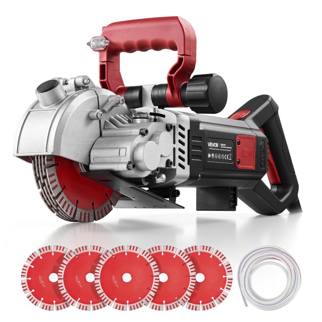 VEVOR Ηλεκτρικός Αυλακοκόπτης Τοίχου 5000W 5460 rpm με 5 Λεπίδες SCQMKCJ160MM1LIBD001V2
