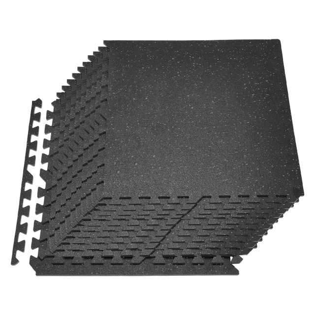 VEVOR Σετ Παζλ Ασκήσεων, 24 τεμάχια, Ψηλής Πυκνότητας EVA Αφρώδες Ματ, 610 x 610 x 10 mm, Προστατευτικά Δάπεδα για Γυμναστήριο ή Γραφείο με Γκρι Διακριτικά Σχέδια HSXJDDHDHD04CGC76001V0