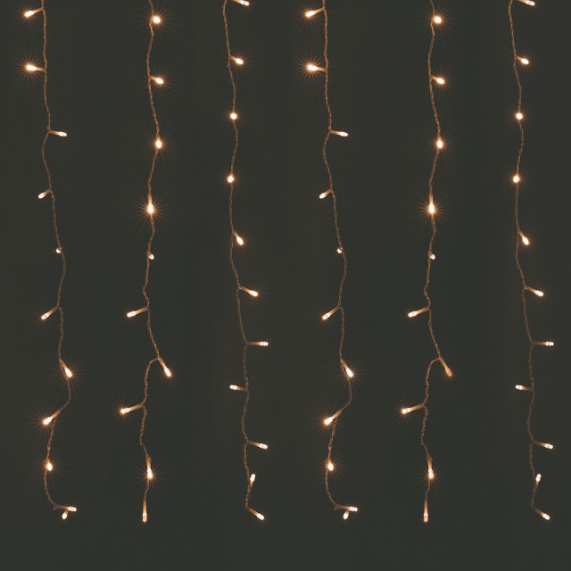 Kooper Γιρλάντα 208 LED θερμό λευκό με μπαταρία για εξωτερική χρήση 8 λειτουργίες φωτισμού 300x70 cm Santas House by Kooper 5921251