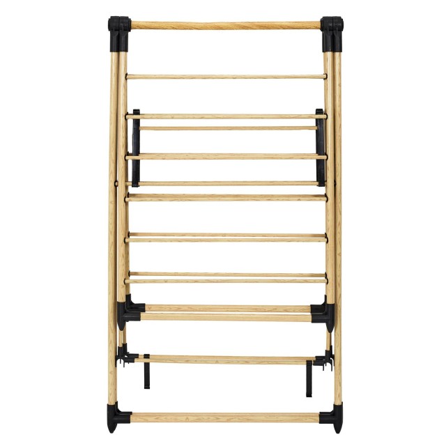 Πτυσσόμενη Απλώστρα Ρούχων 13m με Εφέ Ξύλου 155 x 99 x 61 cm - Ξύλο / Μαύρο ME0056 JE CHERCHE UNE IDEE