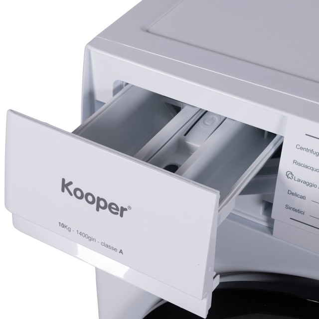 Kooper Πλυντήριο 12 Kg slim 11 αυτόματα προγράμματα 1400 RPM λευκό Kooper 5926029