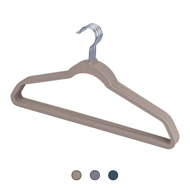 Galileo Σετ 6 καλόγερες κρεμάστρες σε ABS και καουτσούκ 455x05x24 εκ Sordine 5914694