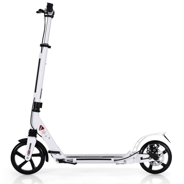 Costway  Παιδικό Πατίνι Αλουμινίου με Ρυθμιζόμενο Τιμόνι και Αναδιπλούμενο Σχέδιο SP37857WH