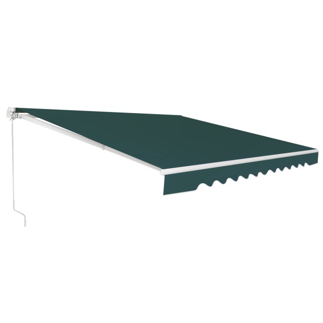 Costway Πράσινη Τέντα Μπαλκονιού με Μανιβέλα 400 x 250 cm NP11203LS