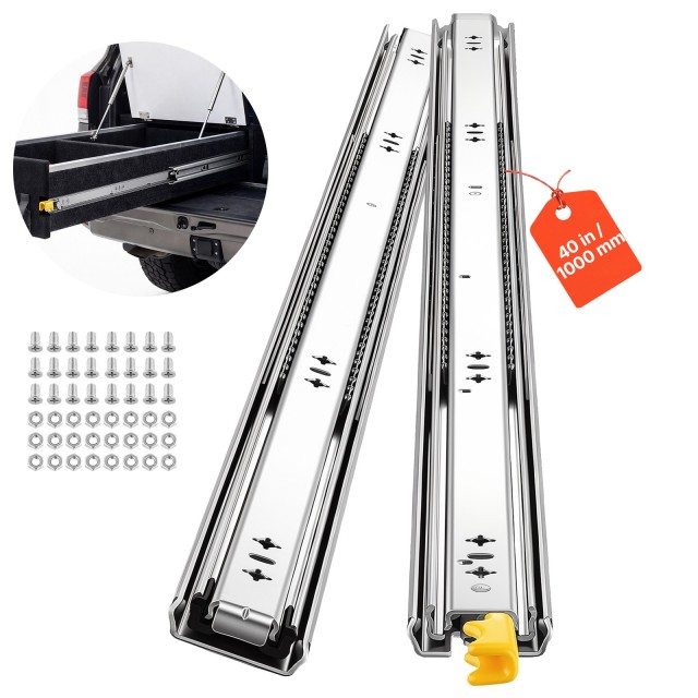 VEVOR Οδηγοί Συρταριού Βαρέως Τύπου 100 cm 113 kg με Κλείδωμα, Πλαϊνής Στήριξης, Πλήρους Έκτασης, 1 Ζεύγος ZXCTHG250B40A76SU001V0