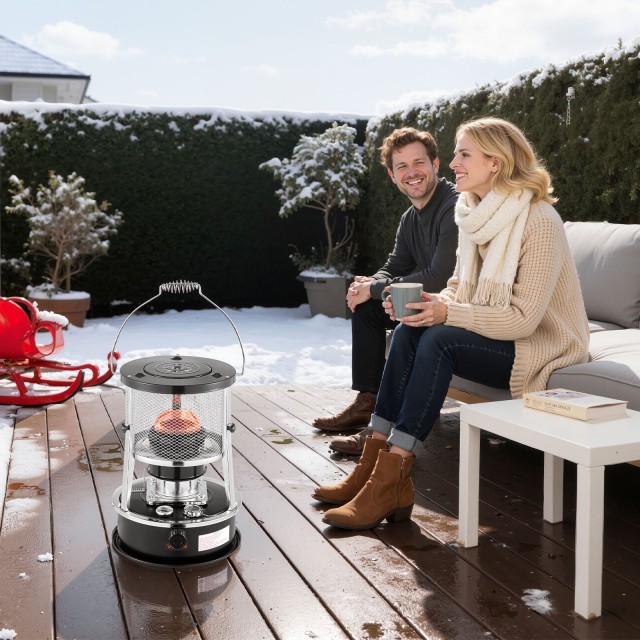 VEVOR Φορητή Κεροζινοθερμάστρα & Μαγειρική Συσκευή 2 σε 1, Ρυθμιζόμενο Ύψος, 9.000 BTU, 315 x (340-430) mm DLSMYQNQTZ90VE6P6002V0