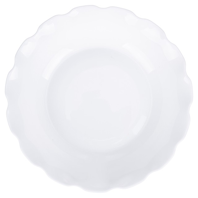 Villa DEste Σετ 2 τμχ  Στρογγυλή σαλατιέρα 275 εκ σε οπαλίν γυαλί με κυματοειδές χείλος 5922512