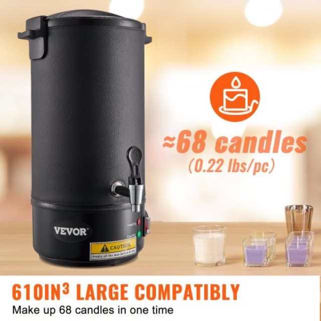 VEVOR Ηλεκτρική Συσκευή Κατασκευής Κεριών 10 lt RLTYT10L1200WXSVPV2