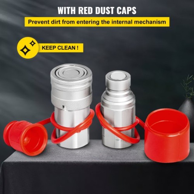 Υδραυλικός Ταχυσύνδεσμος VEVOR 1/2 NPT (4 Ζεύγη) YYJT1/2YYKSJT04D1V0