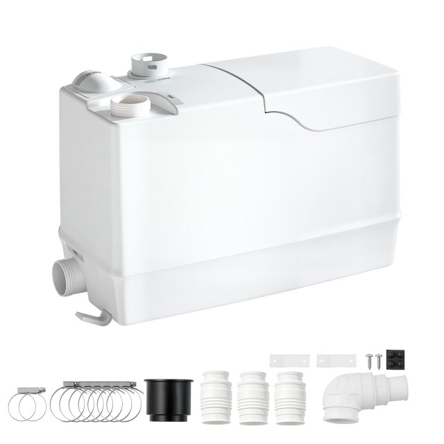 VEVOR  Αντλία Λυμάτων με Μύλο 800W, 12000L/h, Μανομετρικό 10m, 3 Είσοδοι HSBSDFL800W3H3NM7001V2