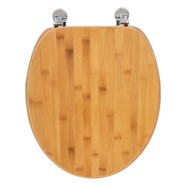 5FIVE Simply smart Καπάκι Λεκάνης από Bamboo σε Φυσικό Χρώμα Ξύλου με Ψευδάργυρους Μεντεσέδες και απόστασης 14.5 εκ. 174549