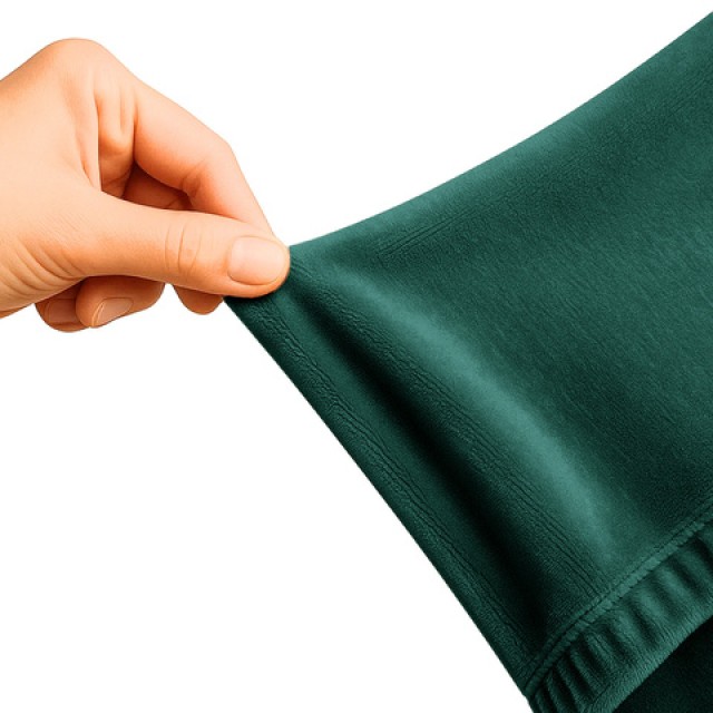 Ruhhy Γωνιακό Κάλυμμα Καναπέ – Ελαστικό Βελούδο Πράσινο 145 - 185 cm 26032