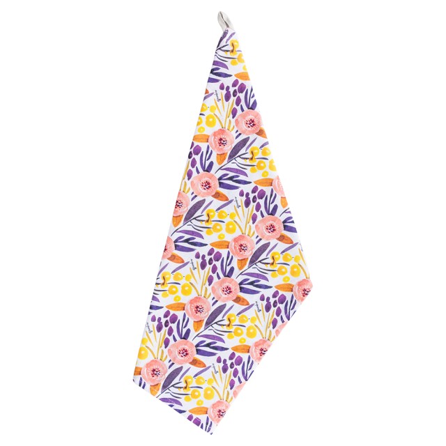 Villa dEste Home Βαμβακερή Κουζίνας Πετσέτα 45x70 εκ. με Λουλουδάτο Σχέδιο Ακουαρέλας 5923163