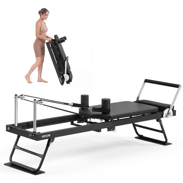 VEVOR Πιλάτες Reformer 77 πτυσσόμενο, σιδερένιος σκελετός, μέγιστο βάρος 181 kg YZBPLTHXCTKJ6MY7C001V0