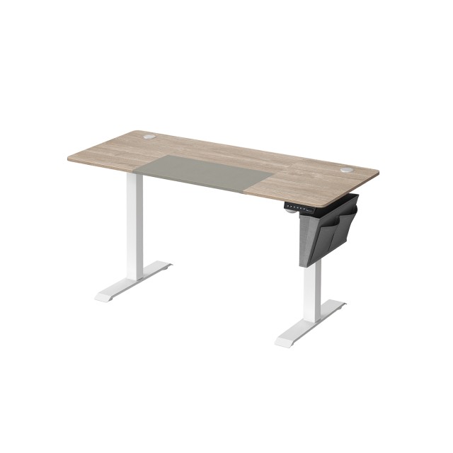 Ηλεκτρικό γραφείο SONGMICS ρυθμιζόμενο, 60x140x(72-120) εκ., λευκό-grille, LSD016H01 