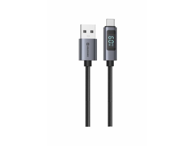 SWISSTEN Καλώδιο LCD USB-A / USB-C 8595217491557