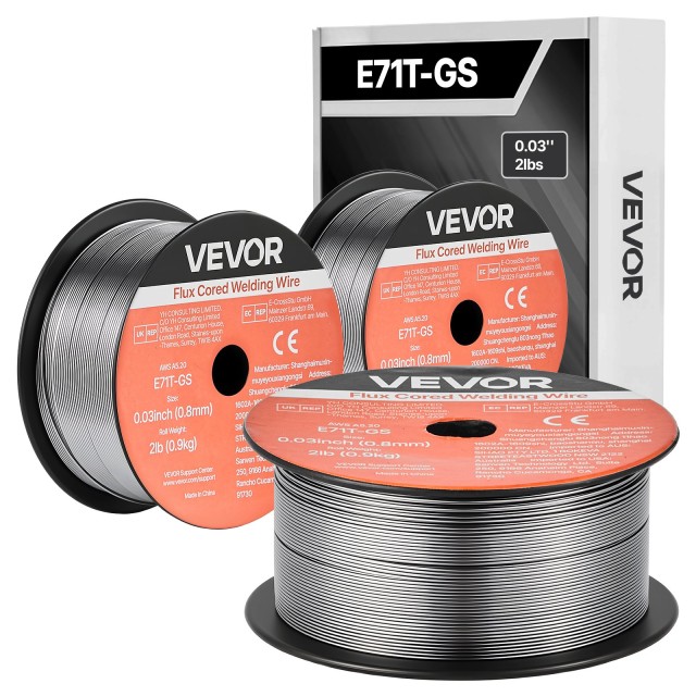 VEVOR Τρεις Ρολές Σύρμα Συγκόλλησης Flux Core MIG E71T-GS 0.8mm 0.9kg MIGHSYXHSE717L3SH001V0