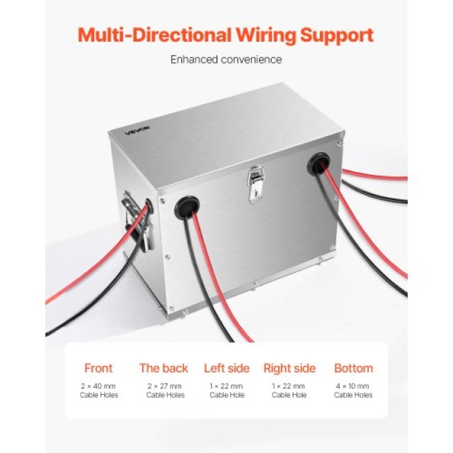 VEVOR Κουτί Μπαταρίας για Οχήματα & Κινητήρες Τράτας (Ανοξείδωτος Χάλυβας) DCHJSDCH24278S2YB001V0