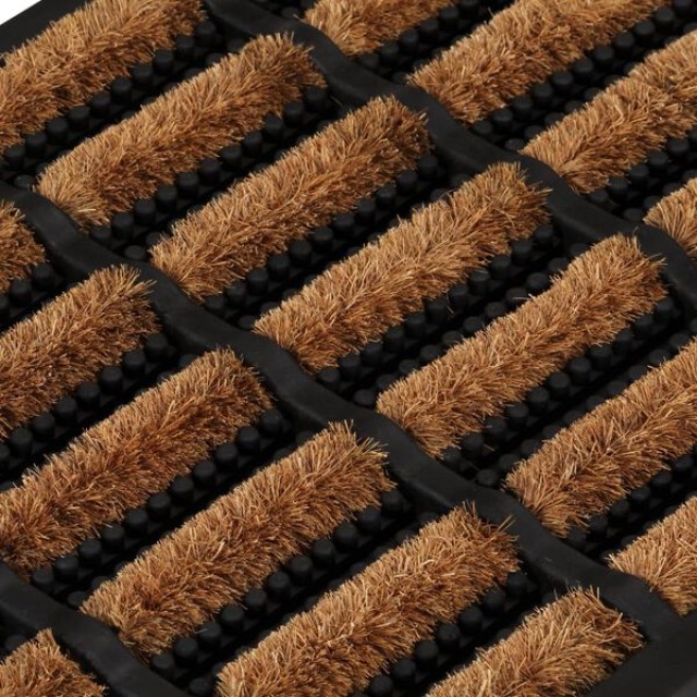 vidaXL Πατάκι Εισόδου Ορθογώνιο 40 x 60 εκ. Καουτσούκ και Κοκοφοίνικας 155663