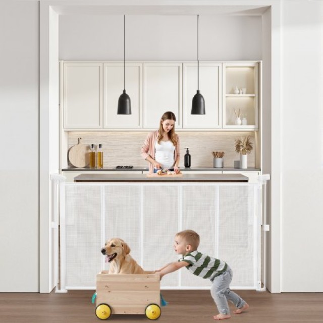VEVOR Πτυσσόμενη Παιδική Πόρτα 870mm Ύψος 1400mm Πλάτος Λευκή WZSSMBS55INCUZR48001V0