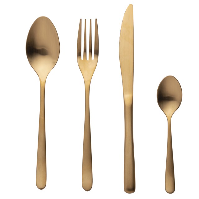 Galileo Σετ 24 μαχαιροπήρουνα από ανοξείδωτο ατσάλι 180 χρυσό σατινέ Milano Sibilla 5918043