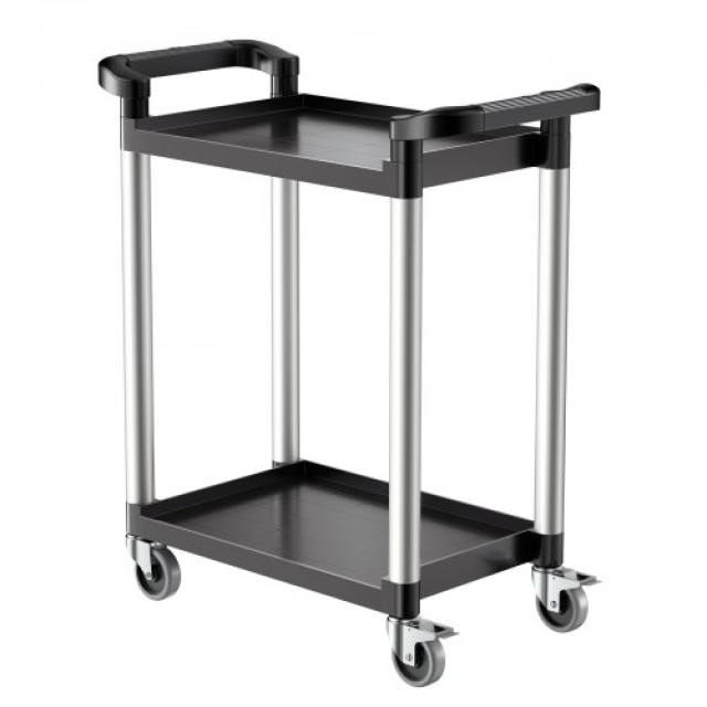 VEVOR Βαρέως Τύπου Καρότσι Εξυπηρέτησης 300 lbs 2 Επιπέδων με Ρόδες SXSYTCZHHS2CIXC11V0