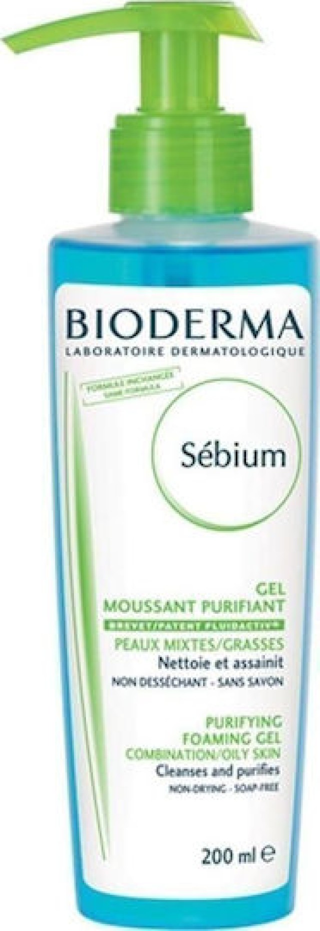 Bioderma Sebium Gel Καθαρισμού Προσώπου για Ακνεϊκές Επιδερμίδες 200ml 3401578653709