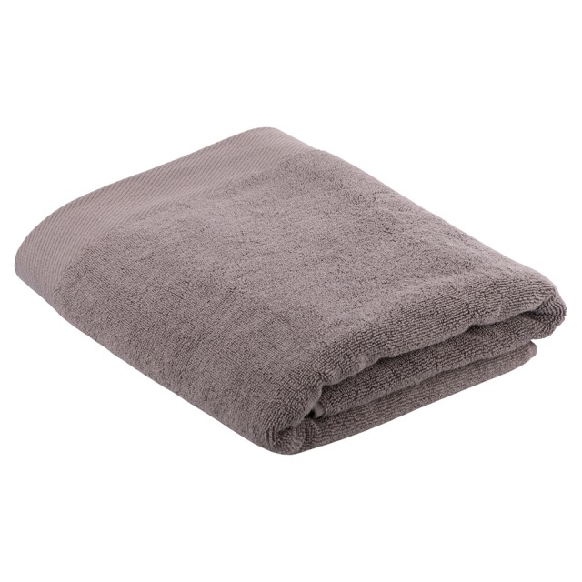 Galileo Πετσέτα από εξαιρετικά μαλακό βαμβάκι 80x140 εκ. με κεντρικό κρικάκι σκούρο γκρι Sibilla 5916879