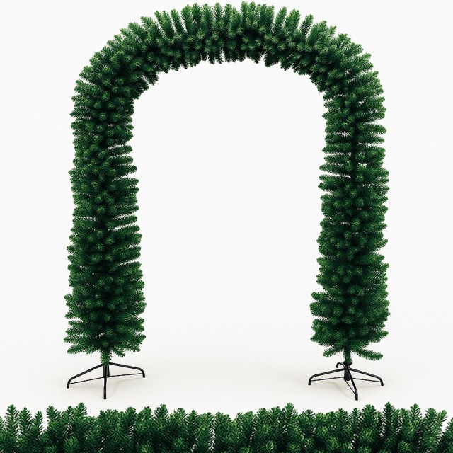 BAKAJI Πράσινη Χριστουγεννιάτικη Αψίδα 200 x 240 cm με 1166 Πυκνά Κλαδιά και Μεταλλική Βάση 02001538