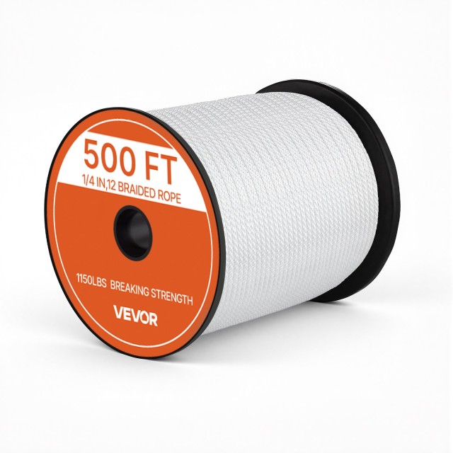 VEVOR Πολυεστερικό Σχοινί Ναυτικού Τύπου 6,4 mm x 152 m Λευκό SXBZSSXBZJZXXTPLZ001V0