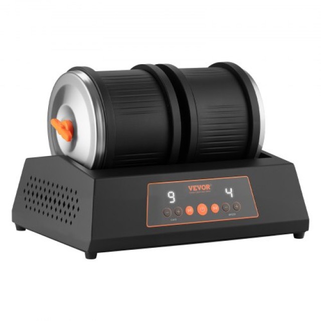 VEVOR Σετ Λείανσης Βράχων 8 lbs, Πολυταχύτητα με Διπλό Κάδο YSDMJHS4DDSJNL4HX001V2