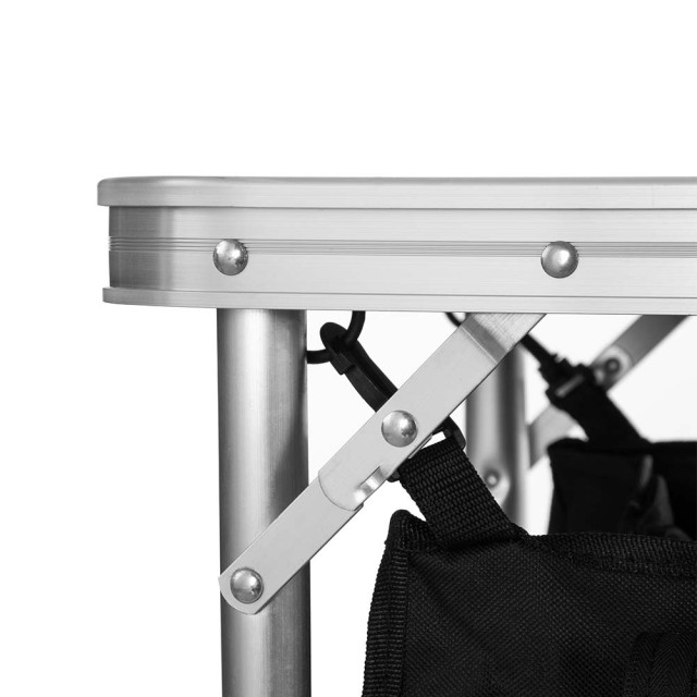 Πτυσσόμενη Κουζίνα Κάμπινγκ Αλουμινίου με Κουζινάκι με Μαύρο Ανεμοθώρακα 02814297 BAKAJI