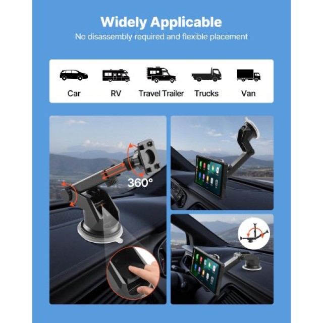 VEVOR Οθόνη Αυτοκινήτου 10 με CarPlay & Κάμερα Εμπρός/Πίσω CZZKP10INCHDHWMYE001V9