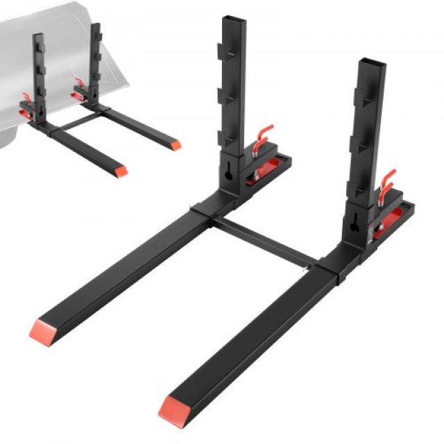 VEVOR Περόνες Παλετών Βαρύ Τύπου 1814kg για Μπροστινό Φορτωτή, Ρυθμιζόμενος Σταθεροποιητής, Μαύρες TPHCKDJK60INR87LB001V0