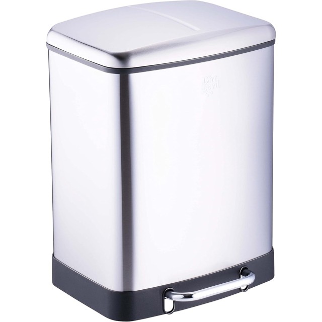 Dirt Devil Διπλή Κάδος Απορριμμάτων Dirt Devil 2x12L από Ανοξείδωτο Ατσάλι με Σύστημα Οσμοαπορρόφησης 37x34.4x50cm 02842271