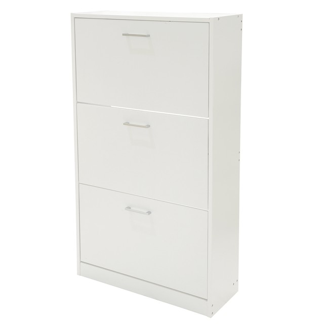 Galileo Σκαπιέρα 3 φύλλα με αναδιπλούμενες πόρτες 63x24x115 εκ από λευκό ξύλο LDF Sibilla 2191295