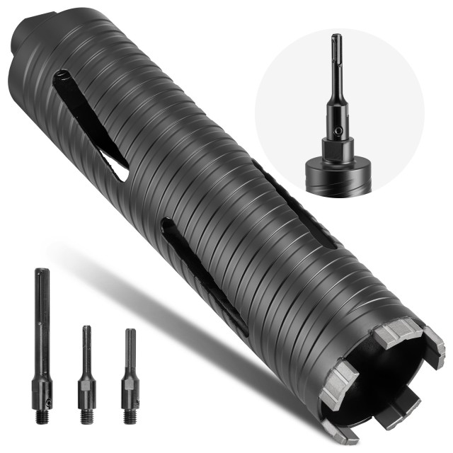 VEVOR Διαμαντοφόρος Πυρήνας Διάτρησης 64mm με Βάθος 241mm και Εσωτερικό Σπείρωμα M16 για Οπλισμένο Σκυρόδεμα, Κόκκινα Τούβλα & Τοιχοποιία QXZT1JM162121AYK2001V0