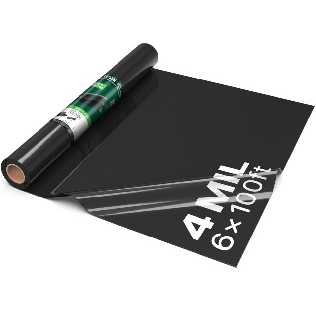 VEVOR Πλαστικό φύλλο πολυαιθυλενίου 0,1 mm 1,83 x 30,48 μ. Μαύρο Βαρέως Τύπου SLM6FT100FT4KR360001V0
