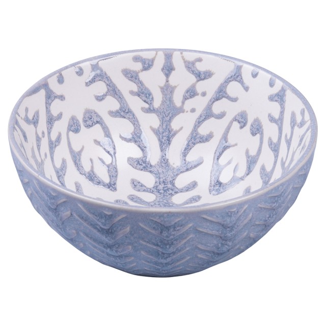 Villa DEste  Σετ 2 τμχ Στρογγυλό μπολ 125 εκ σε κεραμικό με διπλό σχέδιο σε στυλ boho chic Reactive 2188632