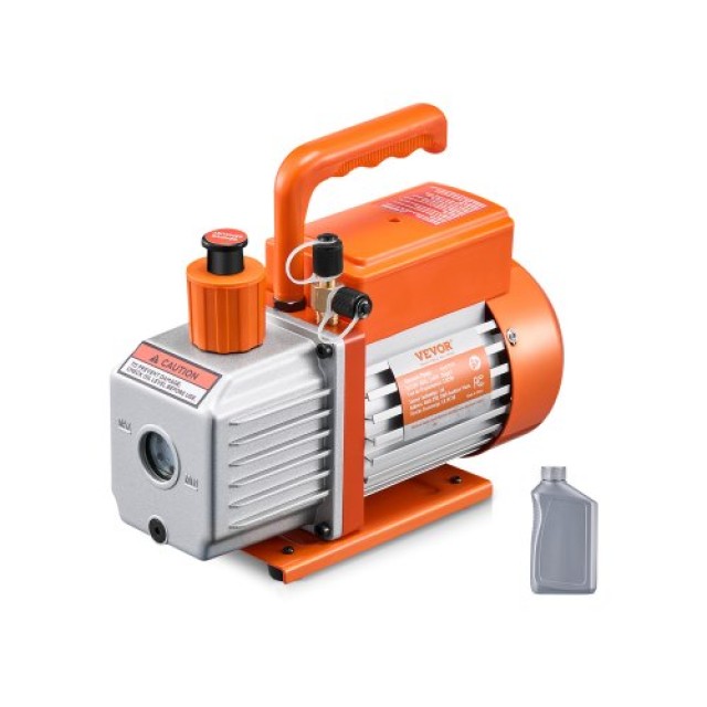 VEVOR Αντλία Κενού 3.5 CFM HVAC Μονοβάθμια Περιστροφική Πτερωτή με Συμπεριλαμβανόμενο Λάδι ZKBLJDJ14HP3PN8VEV2