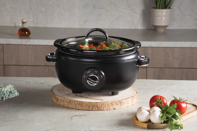 Berlinger Haus Ψηφιακή Κατσαρόλα Slow Cooker 3.5 Lt 200W με Γυάλινο Καπάκι, Black Rose Collection BH-9669