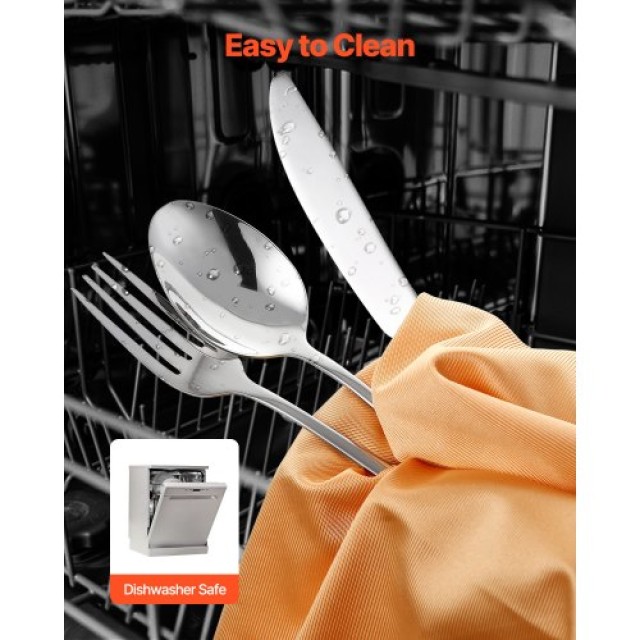 VEVOR Σετ Μαχαιροπίρουνα Ανοξείδωτο Ατσάλι 30 Τεμαχίων για 6 Άτομα 430BXGCJTZBXZMV36V0