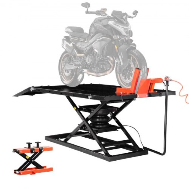 VEVOR Πνευματικός Αναβατόρι Μοτοσυκλέτας 1500lb με Αποσπώμενο Πάγκο Εργασίας MTCDXSJTQDS1PC6EIV0